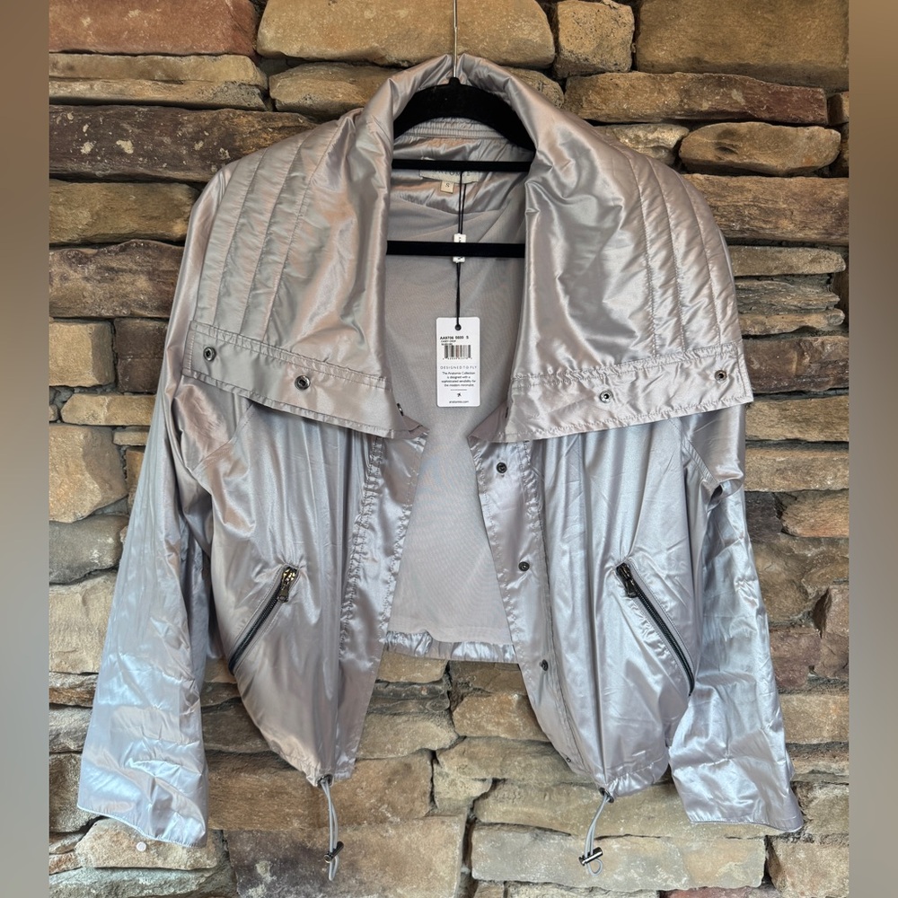 Anatomie Casey Cropped Jacket Silver Grey Small
